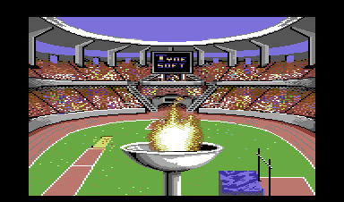 Summer Challenge (Commodore 64) screenshot: The same cliché as every other Olympic game