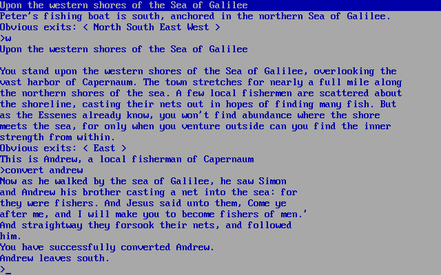 Jesus of Nazareth (DOS) screenshot: Making a conversion