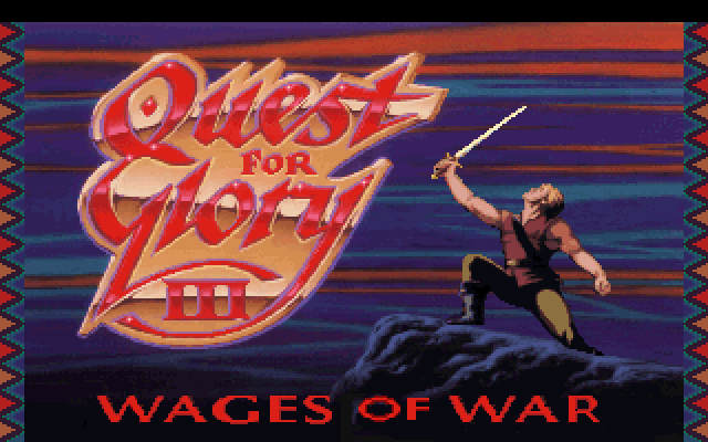 Quest for Glory III: Wages of War (DOS) screenshot: Title Screen