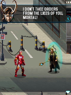 The Avengers: The Mobile Game (J2ME) screenshot: Loki