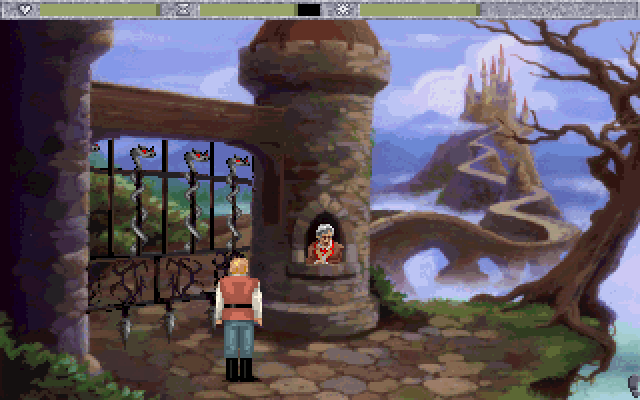 Quest for Glory: Shadows of Darkness (DOS) screenshot: Gate to the dark castle