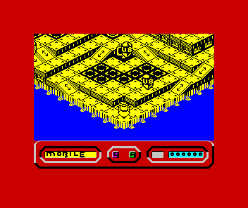 Quazatron (ZX Spectrum) screenshot: Game start