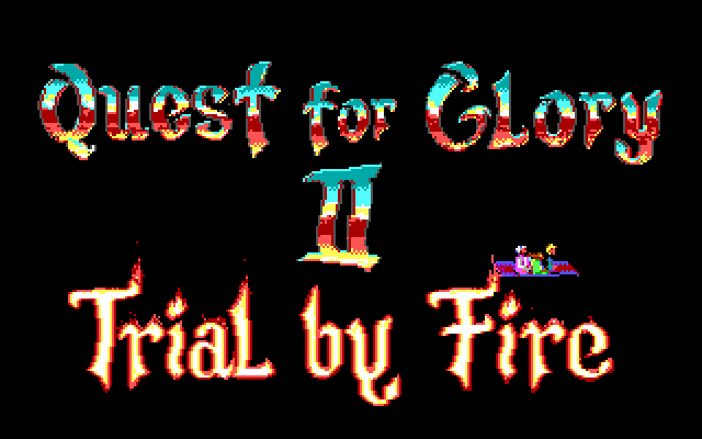 Quest for Glory II: Trial by Fire (DOS) screenshot: Title screen