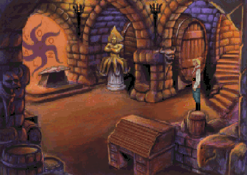 Quest for Glory: Shadows of Darkness (Windows 3.x) screenshot: In-Game: The Secret Basement