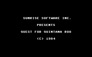 Quest for Quintana Roo (Commodore 64) screenshot: Title screen (disk version)