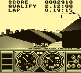 Race Drivin' (Game Boy) screenshot: Banked curve