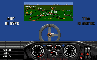 Race Drivin' (Amiga) screenshot: Select type of the track