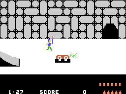 Quest for Quintana Roo (ColecoVision) screenshot: Exploring the temple