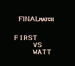 Racket Attack (NES) screenshot: Pre-Match Intro