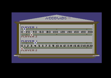 Rack 'Em (Commodore 64) screenshot: Scoreboard