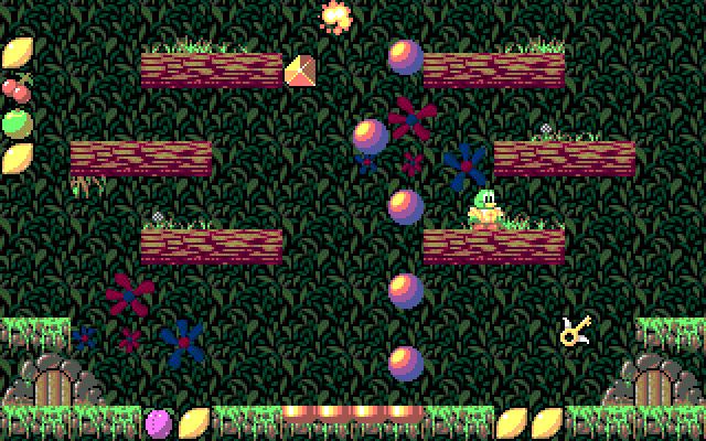 Qwak (Amiga) screenshot: A gold key with wings