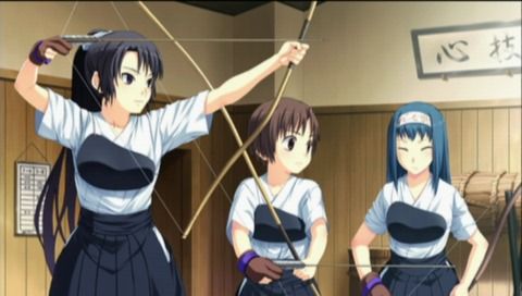 Suigetsu 2 Portable (PSP) screenshot: Archery practice