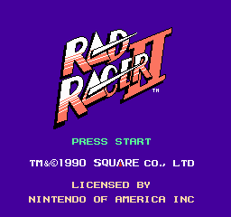 Rad Racer II (NES) screenshot: Title screen
