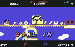 Rainbow Islands (Commodore 64) screenshot: Level complete