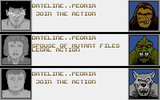 Rampage (Atari ST) screenshot: Starting a new game