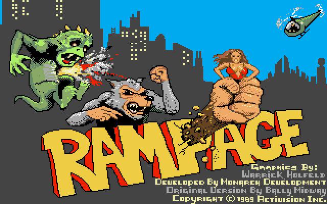 THE RAMPAGE - mona Screenshot of Rampage (Amiga, 1986) - MobyGames