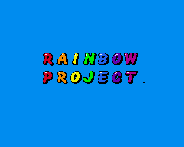 Rainbow Islands (Amiga) screenshot: Conversion project title