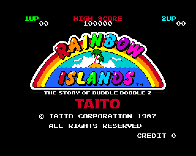 Rainbow Islands (Amiga) screenshot: Title screen #2
