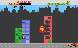Rampage (Atari 7800) screenshot: Gameplay with George