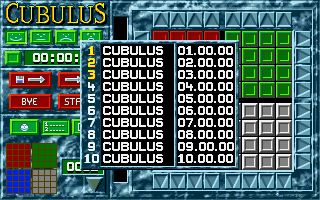 Cubulus (DOS) screenshot: High scores