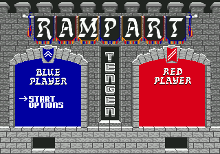 Rampart (Genesis) screenshot: Main menu