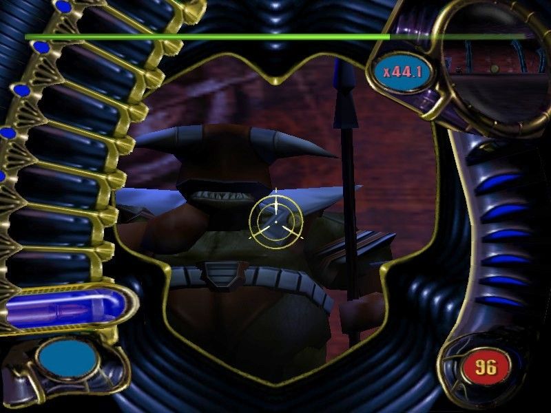 MDK 2 (Windows) screenshot: ... and sniper scope helmet.