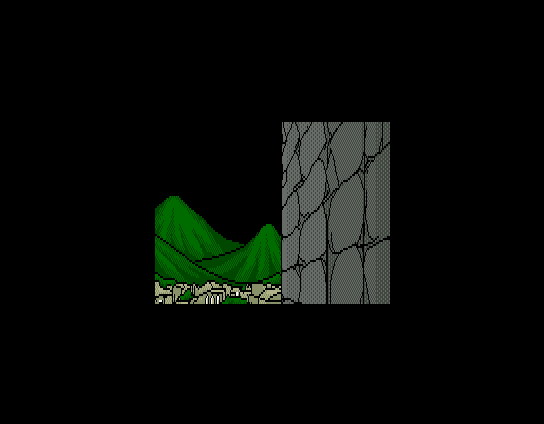 Rance II: Hangyaku no Shōjotachi (MSX) screenshot: A sinister-looking tower
