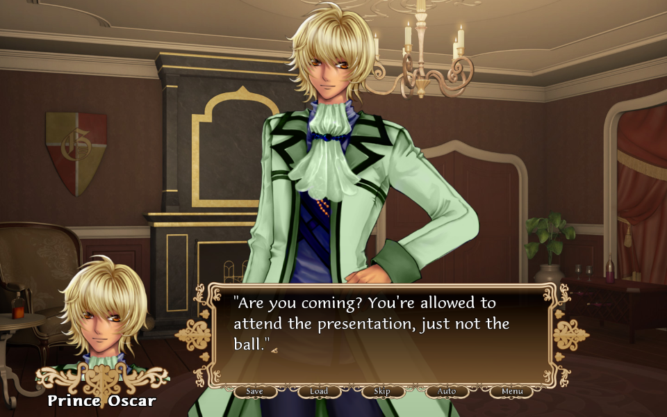 The Royal Trap: The Confines of the Crown (Windows) screenshot: Most of the time the text is on the bottom and centre