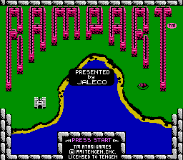 Rampart (NES) screenshot: Title Screen (US)