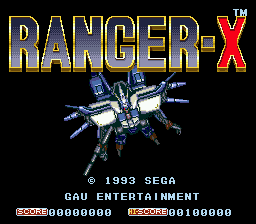 Ranger X (Genesis) screenshot: Title Screen