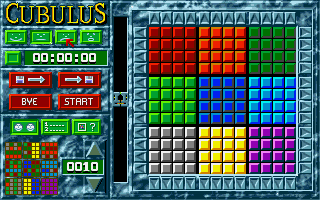 Cubulus (DOS) screenshot: 2nd difficulty level