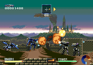 Ranger X (Genesis) screenshot: Level 1 #1