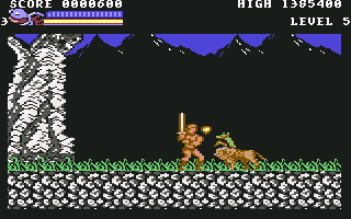 Rastan (Commodore 64) screenshot: Level 5A