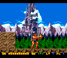 Nastar Warrior (TurboGrafx-16) screenshot: Level 0