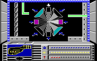 Rasterscan (PC Booter) screenshot: One of the logic puzzles (EGA)