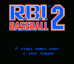 R.B.I. Baseball 2 (NES) screenshot: Title Screen