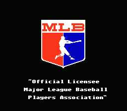 R.B.I. Baseball 2 (NES) screenshot: Licensed by MLB
