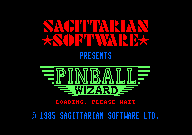 Pinball Wizard (Amstrad CPC) screenshot: Title screen