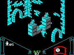 Knight Lore (ZX Spectrum) screenshot: Da Wulf.