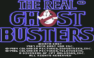 The Real Ghostbusters (Commodore 64) screenshot: Title