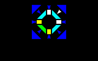 Rasterscan (Amstrad CPC) screenshot: Attempting a logic puzzle