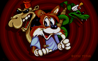 Titus the Fox: To Marrakech and Back (DOS) screenshot: Game title screen