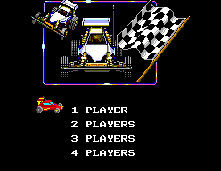 R.C. Grand Prix (SEGA Master System) screenshot: Select nr. of players