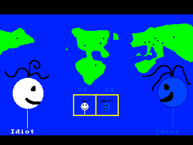 Idiot Fighter (Amiga) screenshot: Character "selection" screen