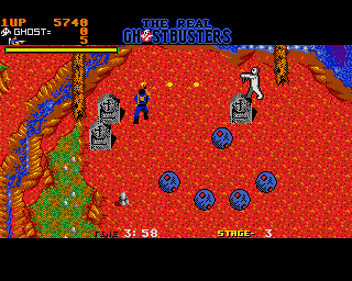 The Real Ghostbusters (Amiga) screenshot: Stage 3