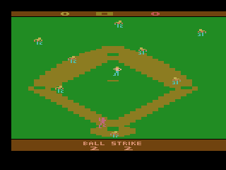 RealSports Baseball (Atari 2600) screenshot: A game in progress