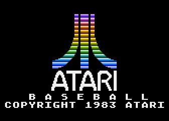 RealSports Baseball (Atari 5200) screenshot: Atari logo and game title