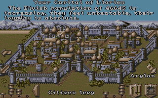 Realms (DOS) screenshot: City Management