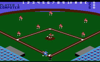 RealSports Baseball (Atari 7800) screenshot: Batting...