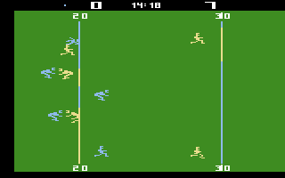 RealSports Football (Atari 2600) screenshot: You've been tackled!